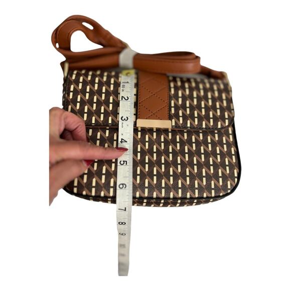 Brown Faux Leather Cross Body Mini Shoulder Bag - Picture 6 of 11